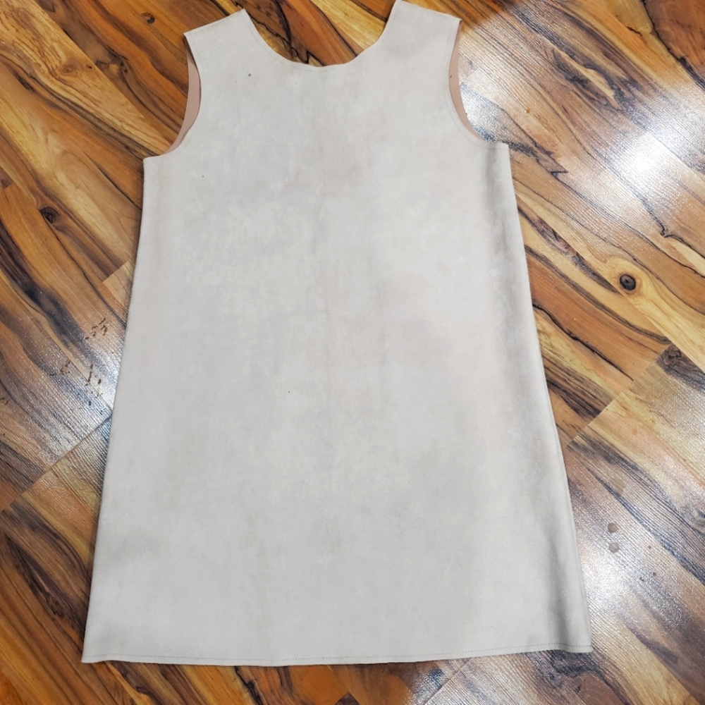 Zara vegan suede sheath dress